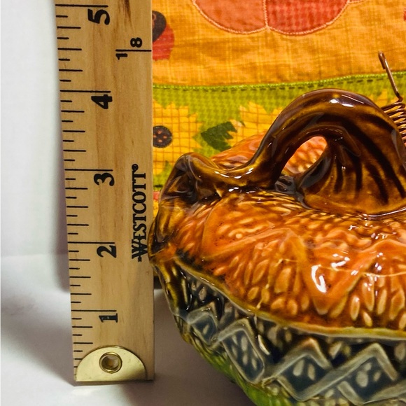 Autumn / Fall  Stoneware Ceramic Pumpkin Set with Small Table Runner - Picture 14 of 15